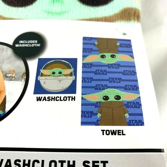 Star Wars Bath Star Wars Baby Yoda Bath Towel Washcloth Set Poshmark